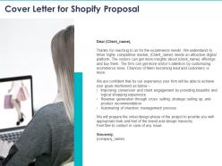 Cover letter for shopify proposal ppt powerpoint presentation templates