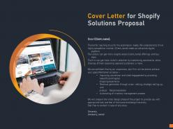 Cover letter for shopify solutions proposal c1126 ppt powerpoint presentation infographic