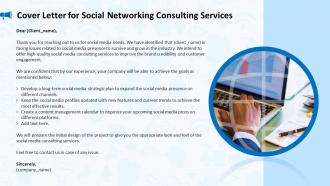 Cover letter for social networking consulting services ppt slides shapes