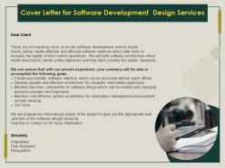 Cover letter for software development design services ppt file format ideas