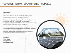 Cover Letter For Solar System Proposal Ppt Powerpoint Presentation Gallery Slide