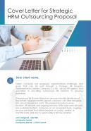 Cover Letter For Strategic HRM Outsourcing Proposal One Pager Sample Example Document