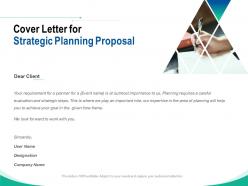 Cover letter for strategic planning proposal ppt powerpoint presentation model