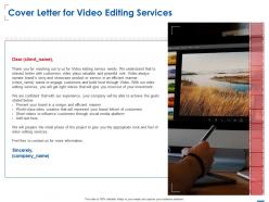 Cover letter for video editing services ppt powerpoint presentation infographics designs