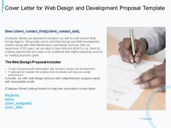 Cover letter for web design and development proposal template ppt powerpoint presentation ideas