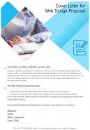 Cover Letter For Web Design Proposal One Pager Sample Example Document