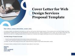 Cover letter for web design services proposal template ppt powerpoint pictures