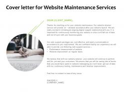 Cover letter for website maintenance services agenda ppt powerpoint slides