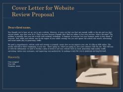 Cover letter for website review proposal ppt file aids