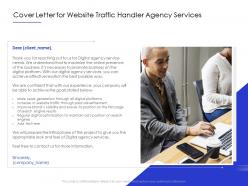 Cover letter for website traffic handler agency services ppt powerpoint presentation gallery topics