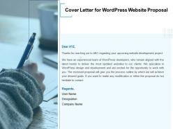 Cover letter for wordpress website proposal ppt powerpoint presentation templates