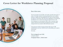 Cover Letter For Workforce Planning Proposal Ppt Powerpoint Infographics