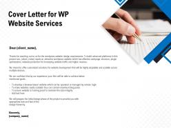 Cover letter for wp website services ppt powerpoint presentation visual aids show