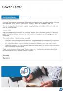 Cover Letter Investment Advice Proposal One Pager Sample Example Document
