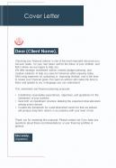 Cover Letter Investment Advisory One Pager Sample Example Document
