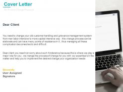 Cover Letter Management For Process Change Proposal Ppt Model