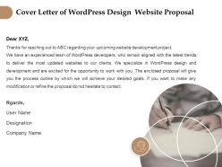 Cover letter of wordpress design website proposal ppt gridlines