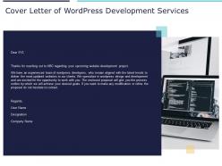Cover letter of wordpress development services ppt powerpoint presentation layouts