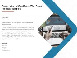 Cover letter of wordpress web design proposal template ppt presentation slides
