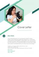 Cover Letter Photography Project Proposal One Pager Sample Example Document