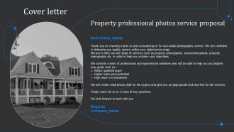 Cover Letter Property Professional Photos Service Proposal Ppt Clipart