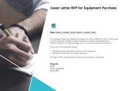 Cover letter rfp for equipment purchase ppt powerpoint presentation pictures shapes