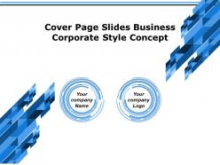 Cover page slides business corporate style concept