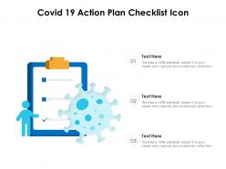 Covid 19 action plan checklist icon