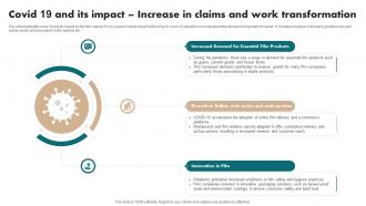 Covid 19 And Its Impact Increase In Claims And Work Transformation Film Industry Report IR SS