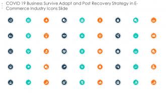 Covid 19 business survive adapt post recovery strategy e commerce industry icons slide