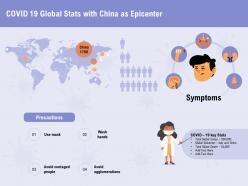 Covid 19 global stats with china as epicenter use mask ppt powerpoint presentation layouts themes