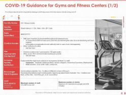 Covid 19 guidance for gyms and fitness centers that staff ppt powerpoint presentation portfolio model