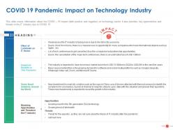 Covid 19 pandemic impact on technology industry ppt powerpoint presentation aids