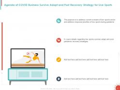Covid business survive adapt and post recovery strategy for live sports complete deck