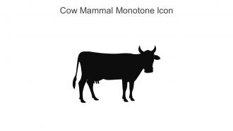 Cow Mammal Monotone Icon In Powerpoint Pptx Png And Editable Eps Format