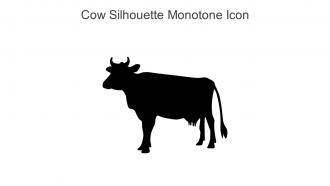 Cow Silhouette Monotone Icon In Powerpoint Pptx Png And Editable Eps Format