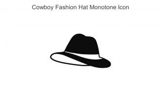 Cowboy Fashion Hat Monotone Icon In Powerpoint Pptx Png And Editable Eps Format