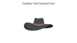 Cowboy Hat Colored Icon In Powerpoint Pptx Png And Editable Eps Format