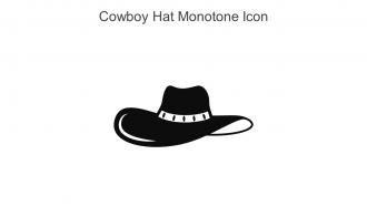 Cowboy Hat Monotone Icon In Powerpoint Pptx Png And Editable Eps Format