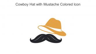 Cowboy Hat With Mustache Colored Icon In Powerpoint Pptx Png And Editable Eps Format