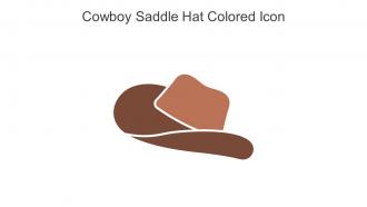Cowboy Saddle Hat Colored Icon In Powerpoint Pptx Png And Editable Eps Format
