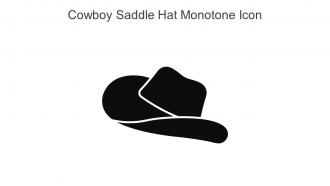 Cowboy Saddle Hat Monotone Icon In Powerpoint Pptx Png And Editable Eps Format