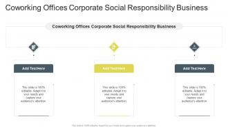 Coworking Offices Corporate Social Responsibility Business In Powerpoint And Google Slides Cpb