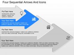 Cp four sequential arrows and icons powerpoint template