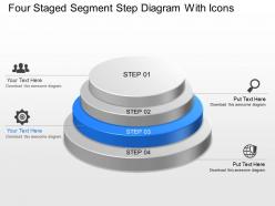 Cp four staged segment step diagram with icons powerpoint template