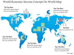 Cp world economic success concept on world map powerpoint template