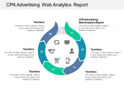 Cpa advertising web analytics report ppt powerpoint presentation gallery template cpb