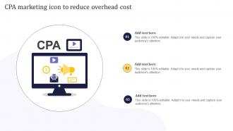CPA Marketing Icon To Reduce Overhead Cost