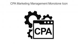 CPA Marketing Management Monotone Icon In Powerpoint Pptx Png And Editable Eps Format