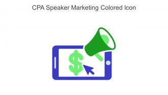 CPA Speaker Marketing Colored Icon In Powerpoint Pptx Png And Editable Eps Format